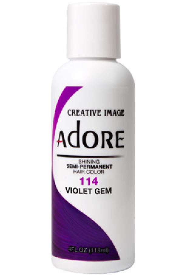 Adore-1 Semi Permanent Hair Color (4 oz)- 114 Violet Gem