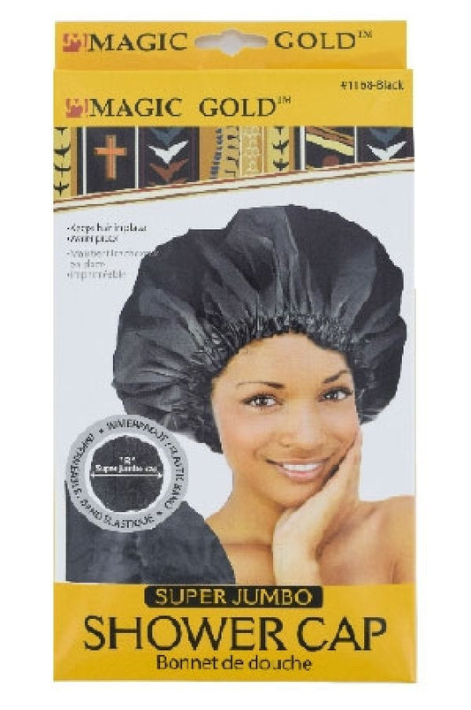 Magic Gold Super Jumbo Shower Cap 1168 Black -dz