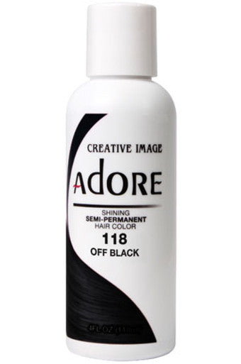 Adore-1 Semi Permanent Hair Color (4 oz)- 118 Off Black
