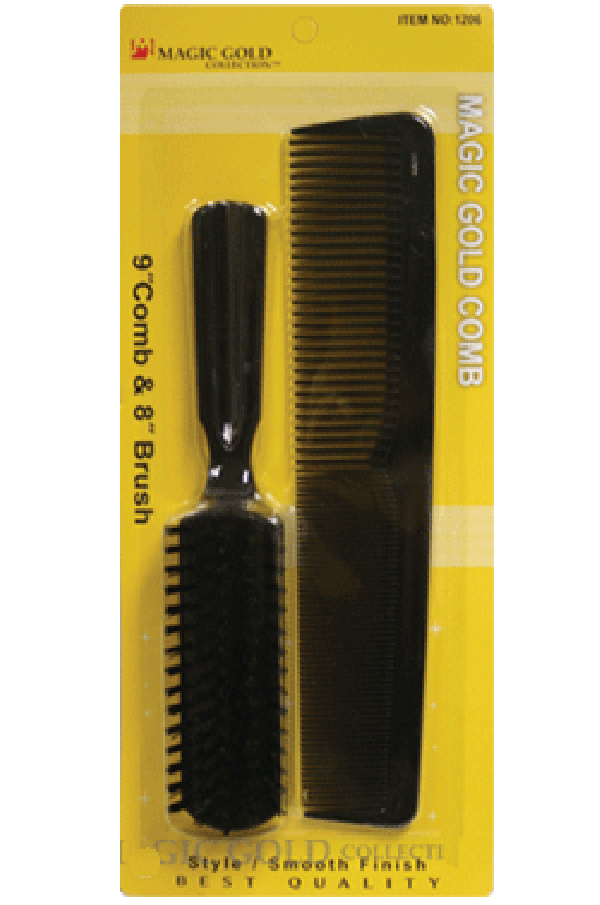 Magic Gold-1206 9"Comb & Brush -pc