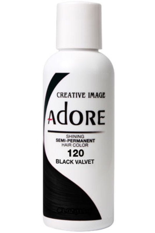 Adore-1 Semi Permanent Hair Color (4 oz)- 120 Black Velvet