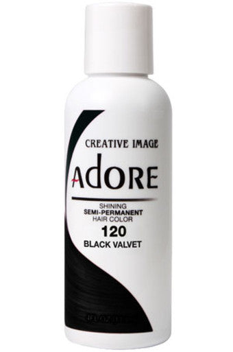 Adore-1 Semi Permanent Hair Color (4 oz)- 120 Black Velvet