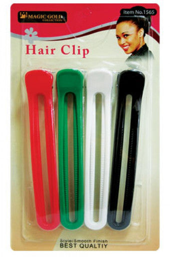 Magic Gold 4pc Large Plastic Hair Clips 1565