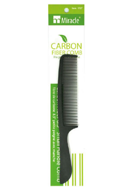 Miracle 1737 Carbon Fiber 8.5" Small Handle Comb- pc