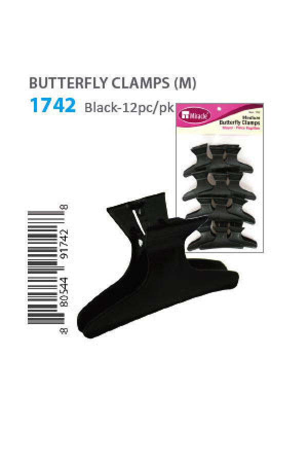 Butterfly Clamp (M) 1742 Black High Quality -pk