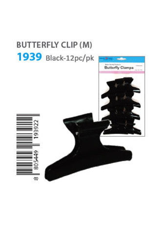 Butterfly Clamp (M) 1939 Black CL2202/1568 -pk