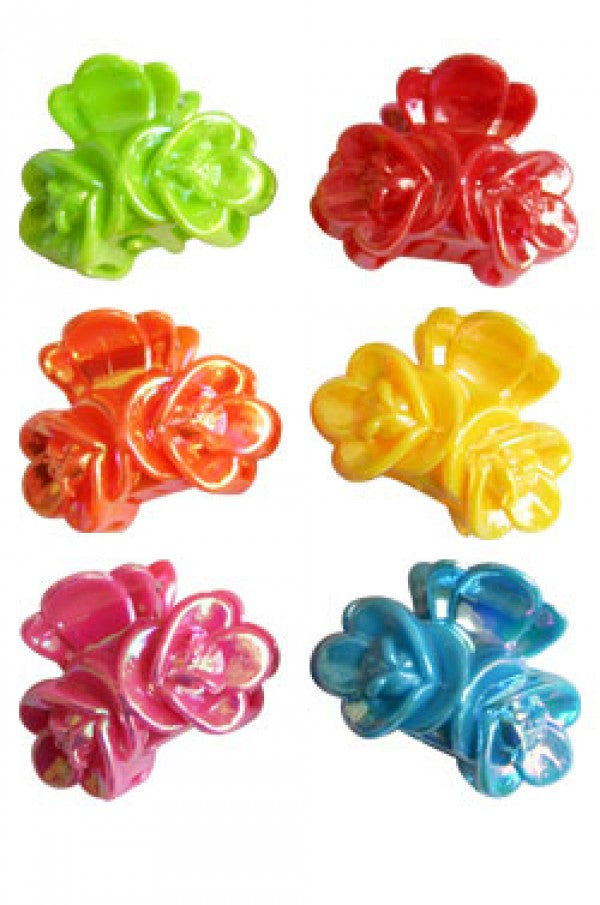 Mini Butterfly Clip (Flower, 12pc/pk) 1944 Asst -dz