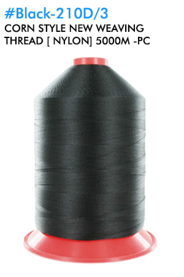 1445 Black-210D/3 Corn Style NEW Weaving Thread Nylon 5000M-pc