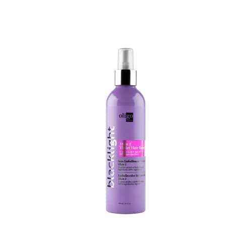 Oligo Professionnel Blacklight 18-in-1 Violet Hair Beautifier Anti-Frizz Leave-in Hair Conditioner | Hair Detangler Spray for Women (8.5 oz)