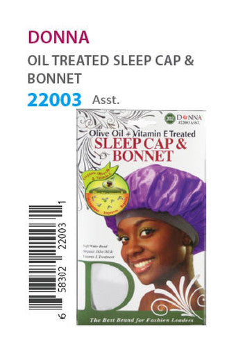 Donna Oil Treated Sleep Cap & Bonnet 22003 Asst. - dz