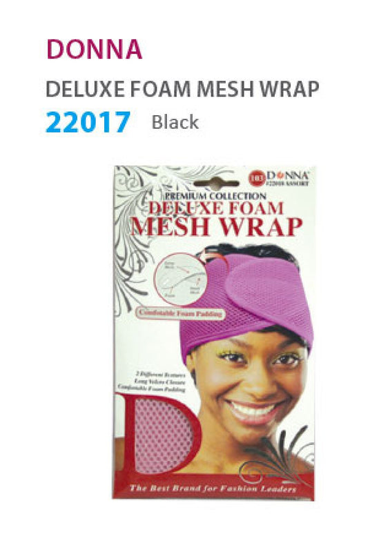 Donna Deluxe Foam Mesh Wrap(Black) 22017-dz