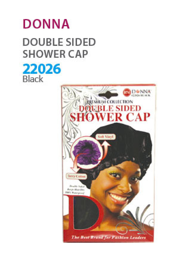 Donna Double Sided Shower Cap (Black) 22026-dz