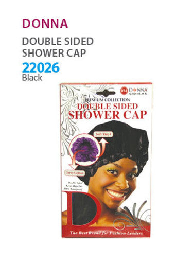 Donna Double Sided Shower Cap (Black) 22026-dz