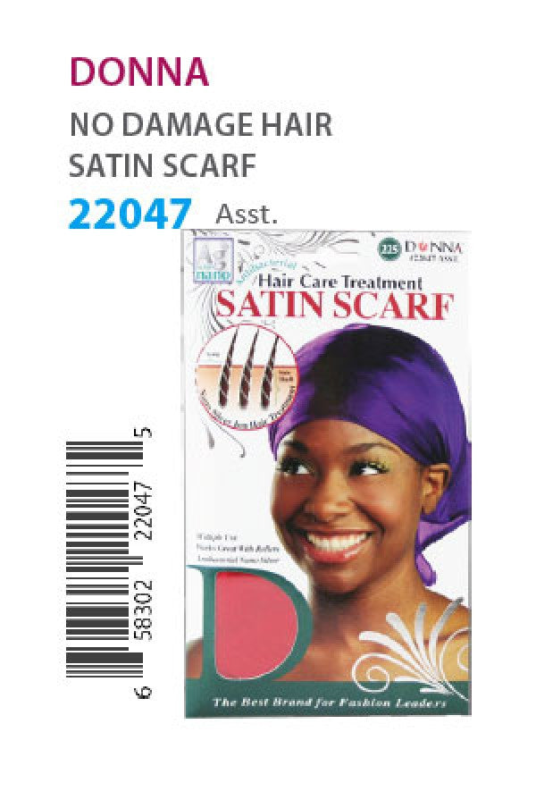 Donna Nano Hair Treat. Satin Scarf 22047 Asst. - dz