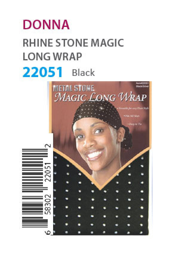 Donna Metal Stone Magic Long Wrap 22051 Black -pc