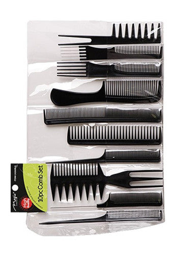 24260 Magic 10pcs Comb Set (1724BLA) -set