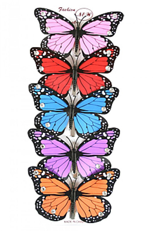 Kid's Hair Clip 2426 Butterfly Asst (5pcs/pk)  -pk
