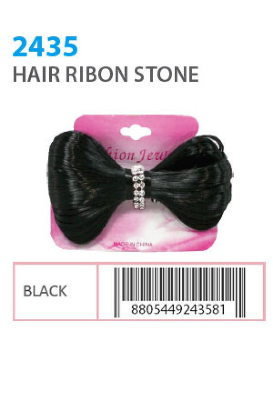 Hair Ribon Stone 2435 Black - dz