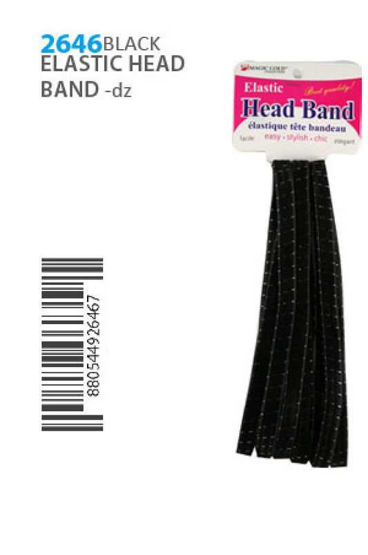 MGC Elastic Head Band 2646 Black -dz