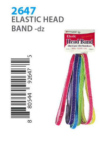 MGC Elastic Head Band 2647 ASST -dz