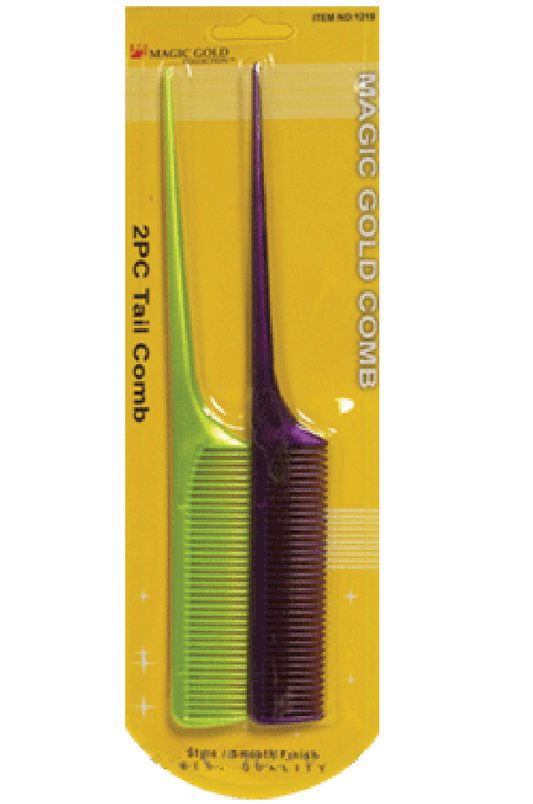 Magic Gold-1218 2pc Bone Tail Comb -dz