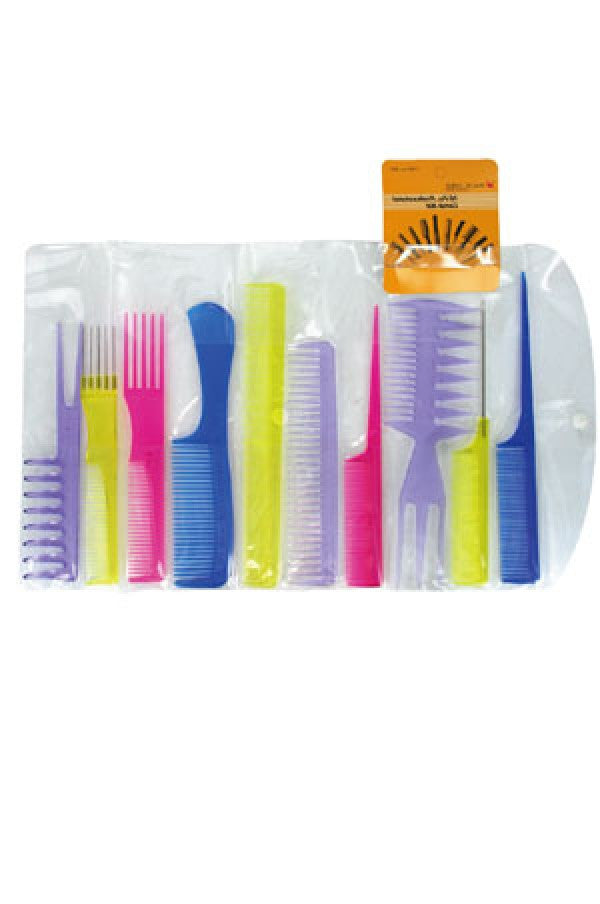 Magic Gold-3081 10pcs Comb Set (Cyrstal Mix) -set