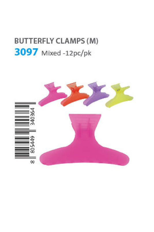 Magic Butterfly Clamp (M) 3097 Crystal Mix -pk