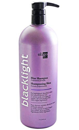 Oligo Blacklight Blue Shampooing pour cheveux blonds – 32 oz, taille professionnelle plus forte