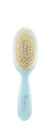 Creative Hair Tools Cheveux classiques en poils de sanglier doux pour bébé/enfant en bas âge Bleu