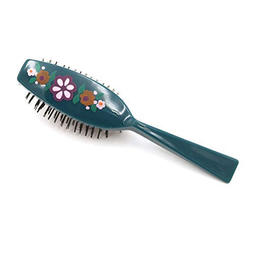 Phillips Brush 3000 Purse Size Cushion Hair Brush with Flower Design - Teal