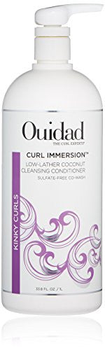 OUIDAD Curl Immersion Low-Lather Coconut Cleansing Conditioner, 33.8 Fl Oz