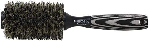 Spornette Touche Boar Bristle Round Brush 2 3/4 inch #130 Soft Boar Bristle Brush Foam Handle For Blowouts, Smoothing, Waving, Root Lift & Bounce to Medium Hair Lengths & All Hair Types