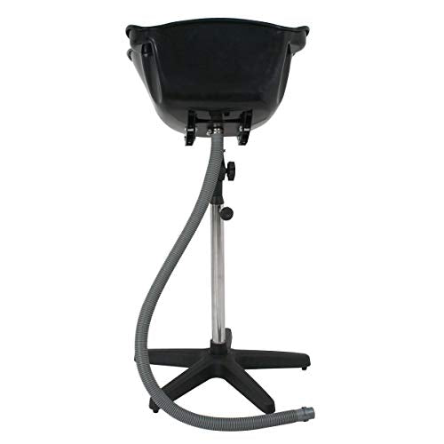 HomGarden Évier de shampoing profond portatif à hauteur réglable avec drain, outil de bol de barbier pour traitement des cheveux, équipement de salon de beauté
