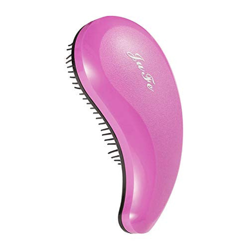 JuFe Detangling Hair Detangling Brush - Detangling Brush For Kids & Adults – Smoothing, Straightening Hand Brush Detangler For Natural, Curly, Straight, Wet, Dry Hair (Pink)