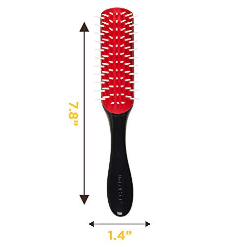 Denman Free Flow Wide Spaced Pins 7 Row Hair Styling Brush - 3-in-1 Styling Tool for Creating Volume, Detangling Thick Hair and Defining Curls, D31