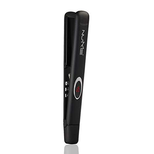 NuMe Megastar Hair Straightener - Tourmaline Ceramic Flat Iron with 1” Floating Plates, Fast Heating & Dual Voltage for All Hair Types