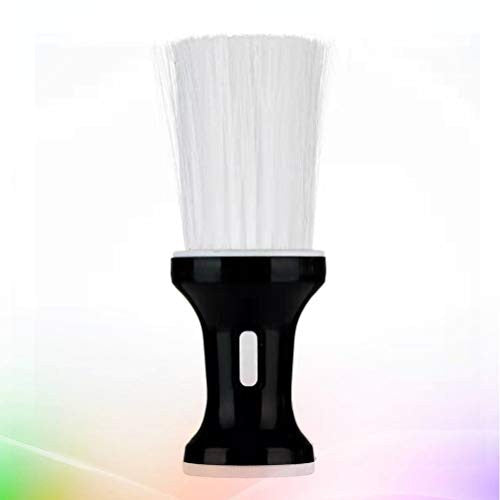 SUPVOX Brosse de barbier douce pour coiffure, plumeau pour le cou, brosse de nettoyage pour coupe de cheveux, outils de salon (noir et blanc)