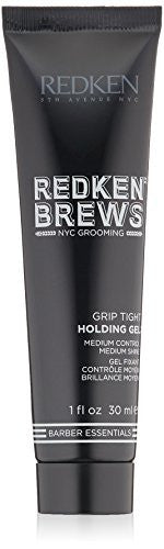 Redken Brews Holding Gel For Men, Medium Hold, Medium Shine, Flake-Free, Hair Gel 1 fl. oz