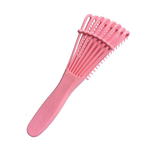 Detangling Brush for Black Natural Hair,Hair Detangler Brush for African American 3a/4b/4c Kinky Wavy,Curly,Coily,Thick Hair, Wet n Dry,Improve Hair Texture-Easy Clean (Pink with Big Handle)
