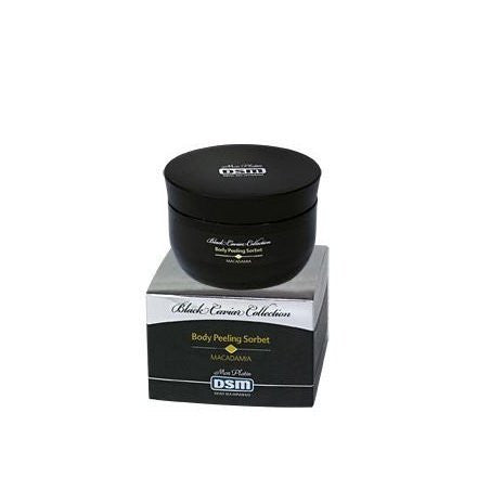 Mon Platin, DSM, Dead Sea Minerals, Black Caviar Body Peeling Sorbet Macadamia, 1.7fl.oz/250ml