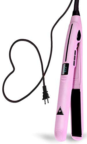 丝滑秀发一次性平板直发器 475°F 直发器 | 振动/陶瓷 + 钛电气石融合浮动板，拉直卷发、粗糙发质、受损发质和稀疏发质 | 双电压和自动关机