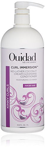 OUIDAD Curl Immersion No-Lather Coconut Cream Cleansing Conditioner, 33.8 Fl oz