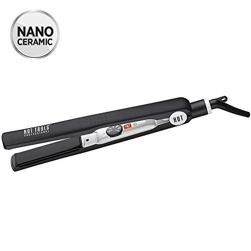 Hot Tools Professional Fast Heat Up Nano Ceramic Flat Iron, 1 Inch