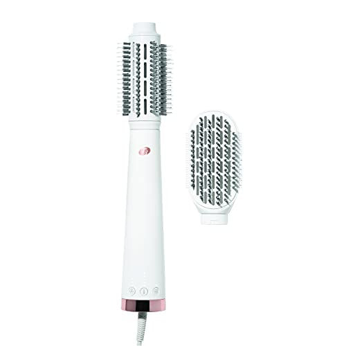 T3 AireBrush Duo Interchangeable Hot Air Blow Dry Brush with Two Attachments – Includes 15 Heat and Speed Combinations, T3 IonFlow Technology, Volume Booster Switch, Lock-in Cool Shot