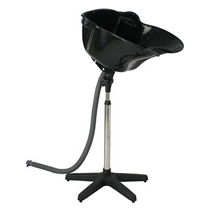 HomGarden Évier de shampoing profond portatif à hauteur réglable avec drain, outil de bol de barbier pour traitement des cheveux, équipement de salon de beauté