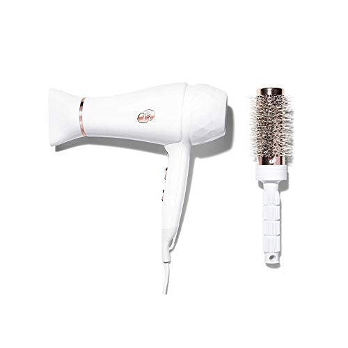 T3 Micro Featherweight Luxe 2I Dryer, White/Rose Gold