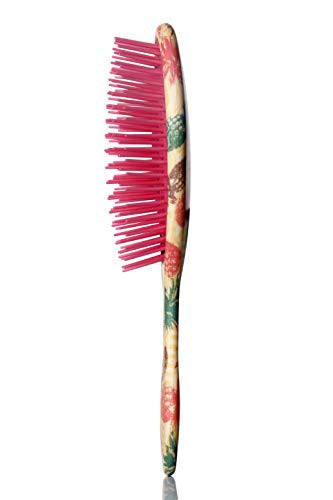 Ensemble de brosses à cheveux démêlantes professionnelles et peigne à cheveux, matériaux respectueux de l'environnement, brosse à lisser les cheveux en forme d'ananas mignon (taille moyenne)