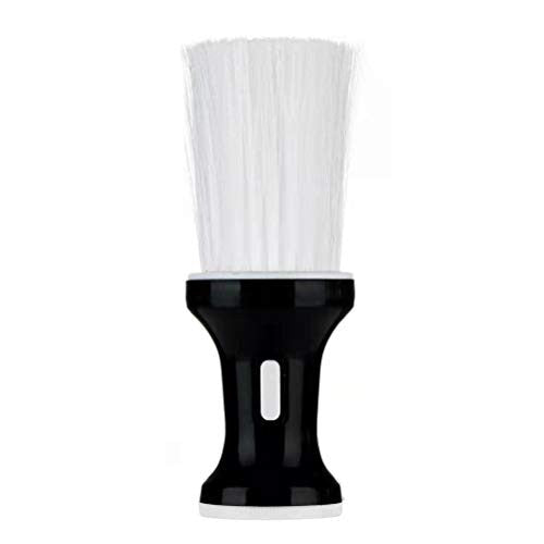 SUPVOX Brosse de barbier douce pour coiffure, plumeau pour le cou, brosse de nettoyage pour coupe de cheveux, outils de salon (noir et blanc)