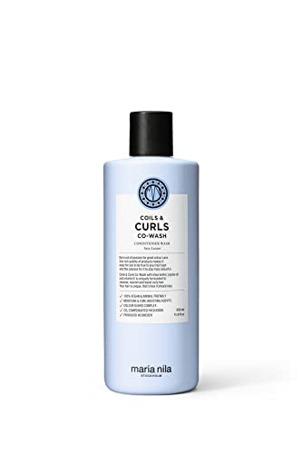 Maria Nila Coils & Curls Co-Wash, 11.8 Fl Oz, For Curly & Wavy Hair, Jojoba oil to Stay Hydrated while Washing, Shea butter for Curl Enhancement, 100% Vegan