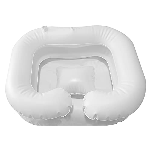 Bassin de lavage de cheveux gonflable, douche de chevet portable, bassin de shampoing gonflable pour chevet, laver les cheveux au lit, pour blessés, personnes âgées, alités, handicapés, nettoyer facilement les cheveux